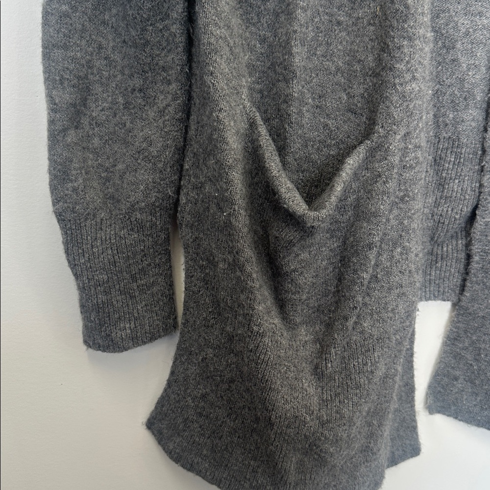 Madewell Cozy Walker Cardigan Heather Evening Grey Merino Wool S - Picture 4 of 7